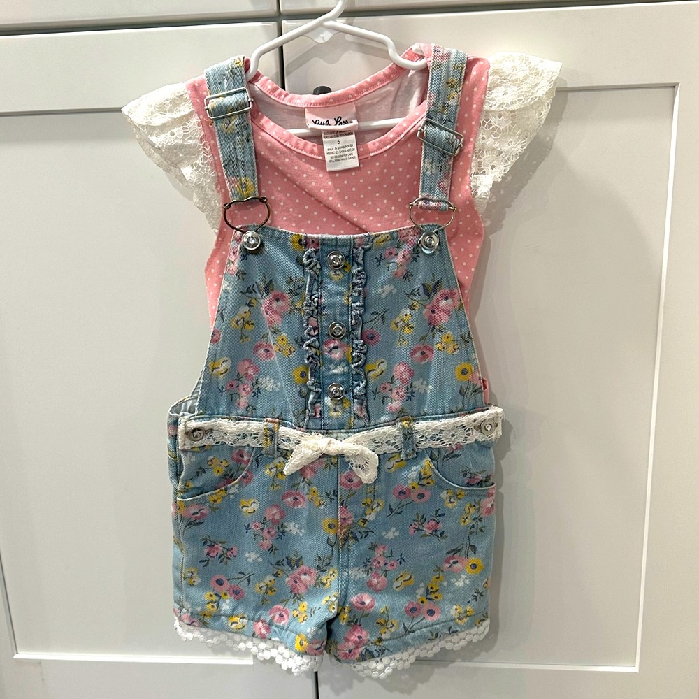 Little Lass matching overall set 💕